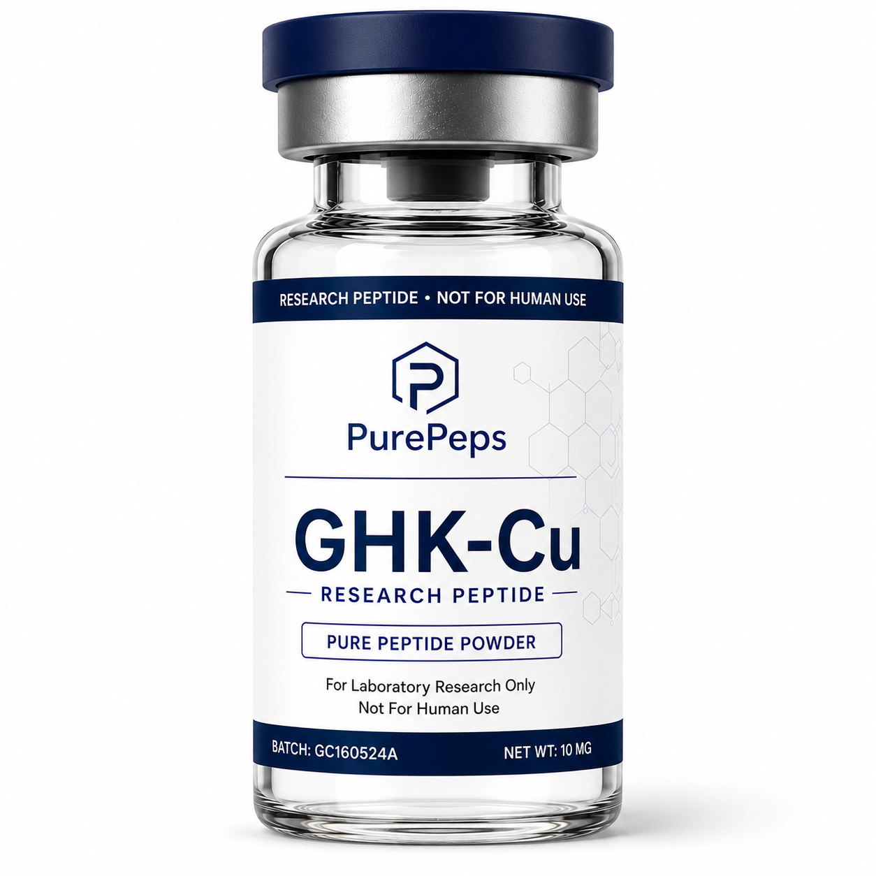 Laboratory vial of GHK-Cu